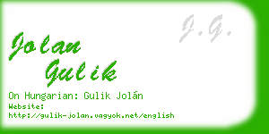 jolan gulik business card
